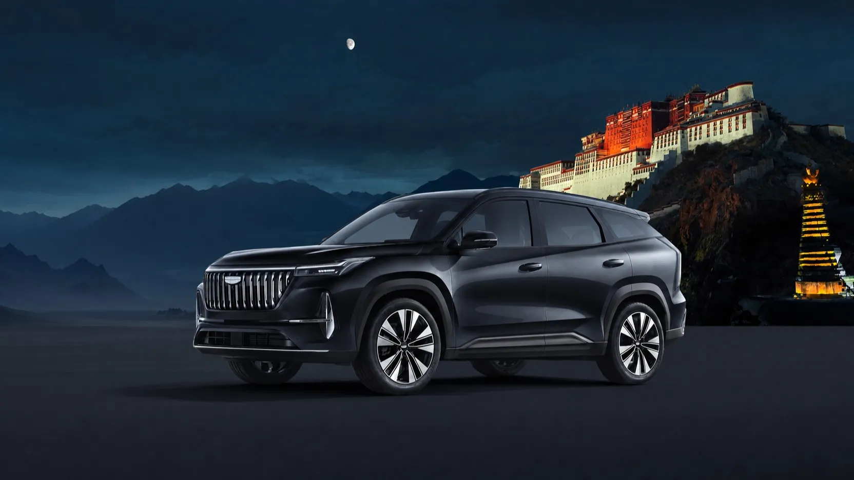 Geely Atlas чёрного цвета