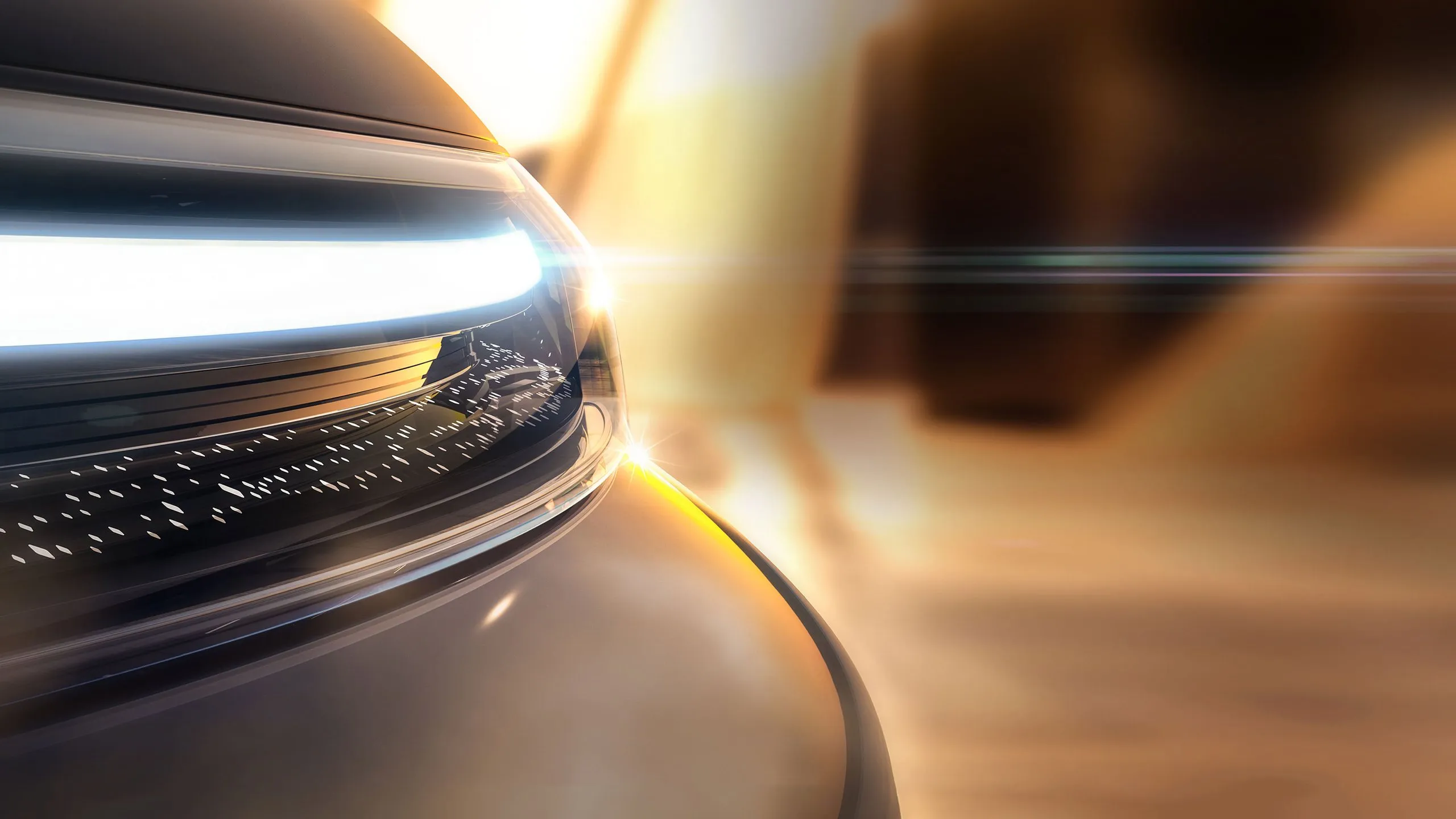 Передняя фара и световая полоса Geely Galaxy M7